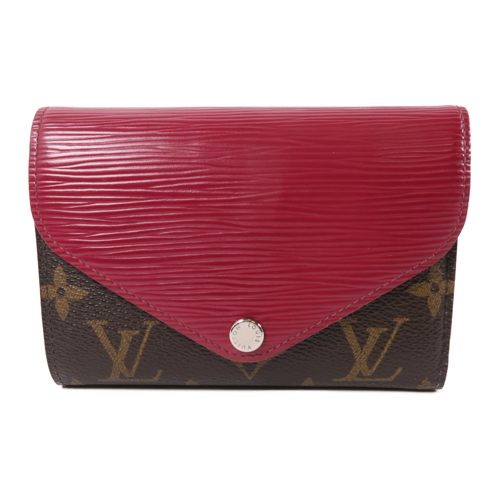 LOUIS VUITTON Epi/Monogram Wallet銀扣錢包棕色/棕色