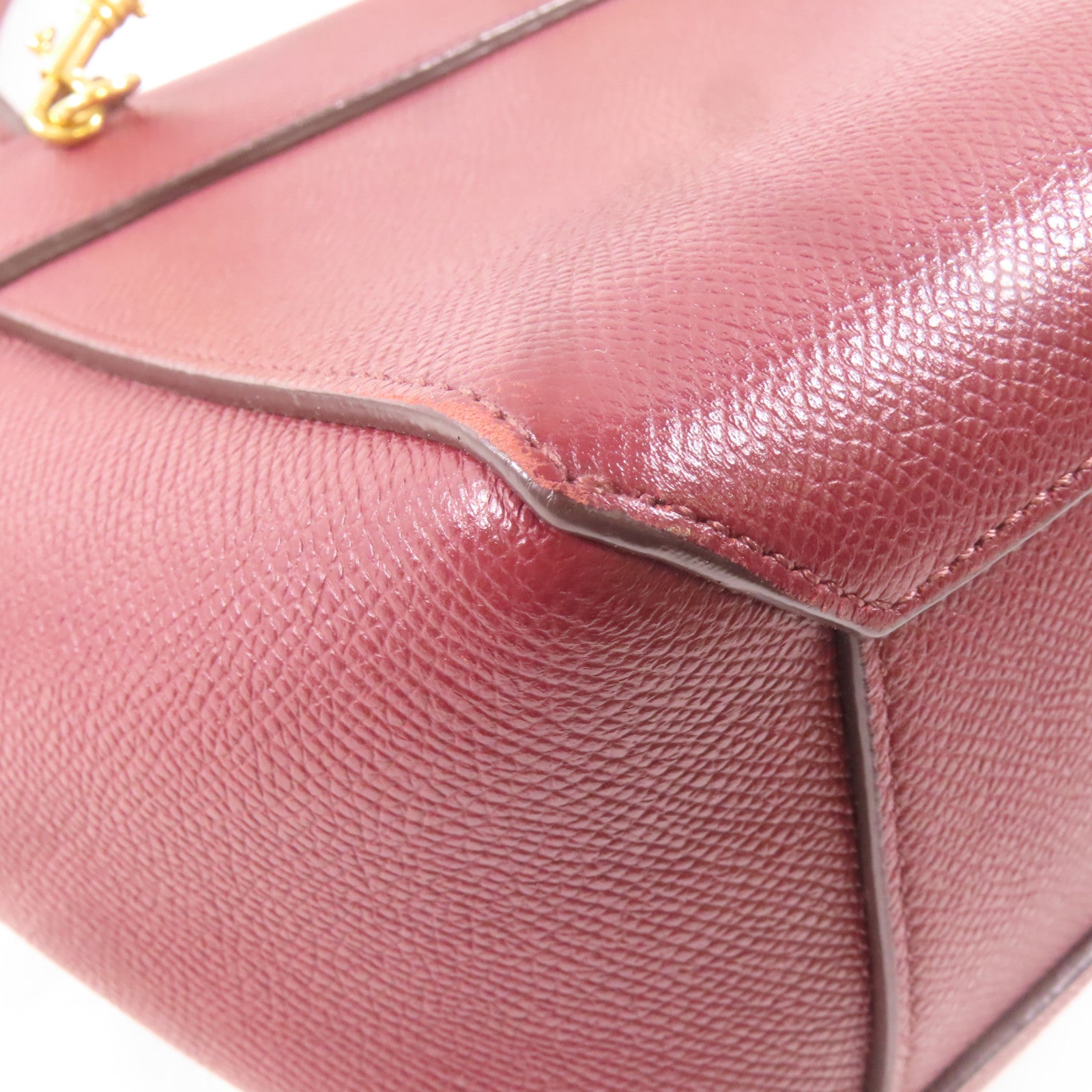 CELINE 牛皮皮革Belt Bag金扣手挽肩背兩用袋紅色