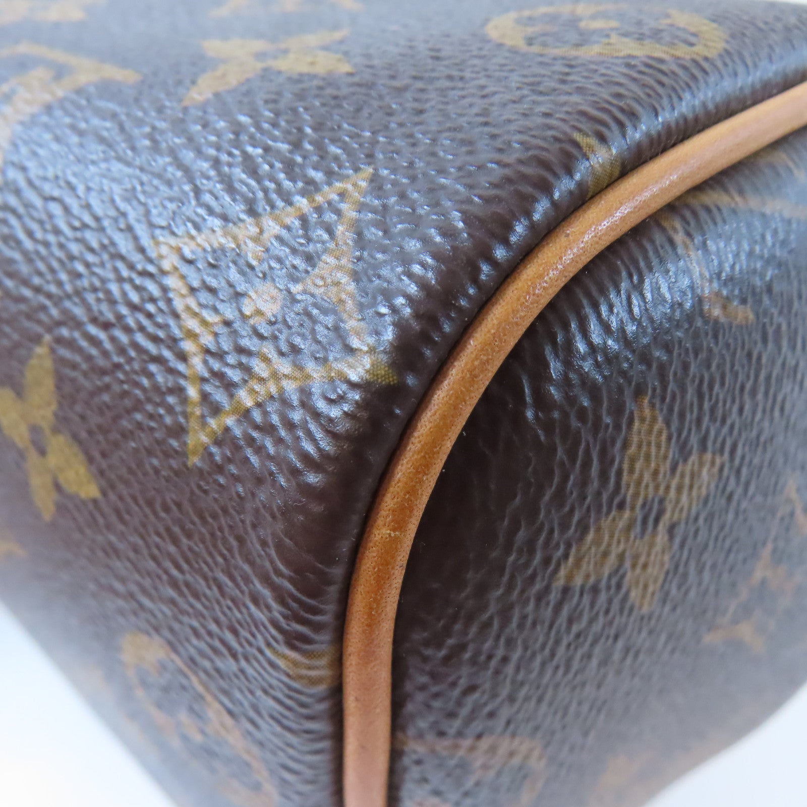 LOUIS VUITTON Monogram Dopp金扣手拿包啡色