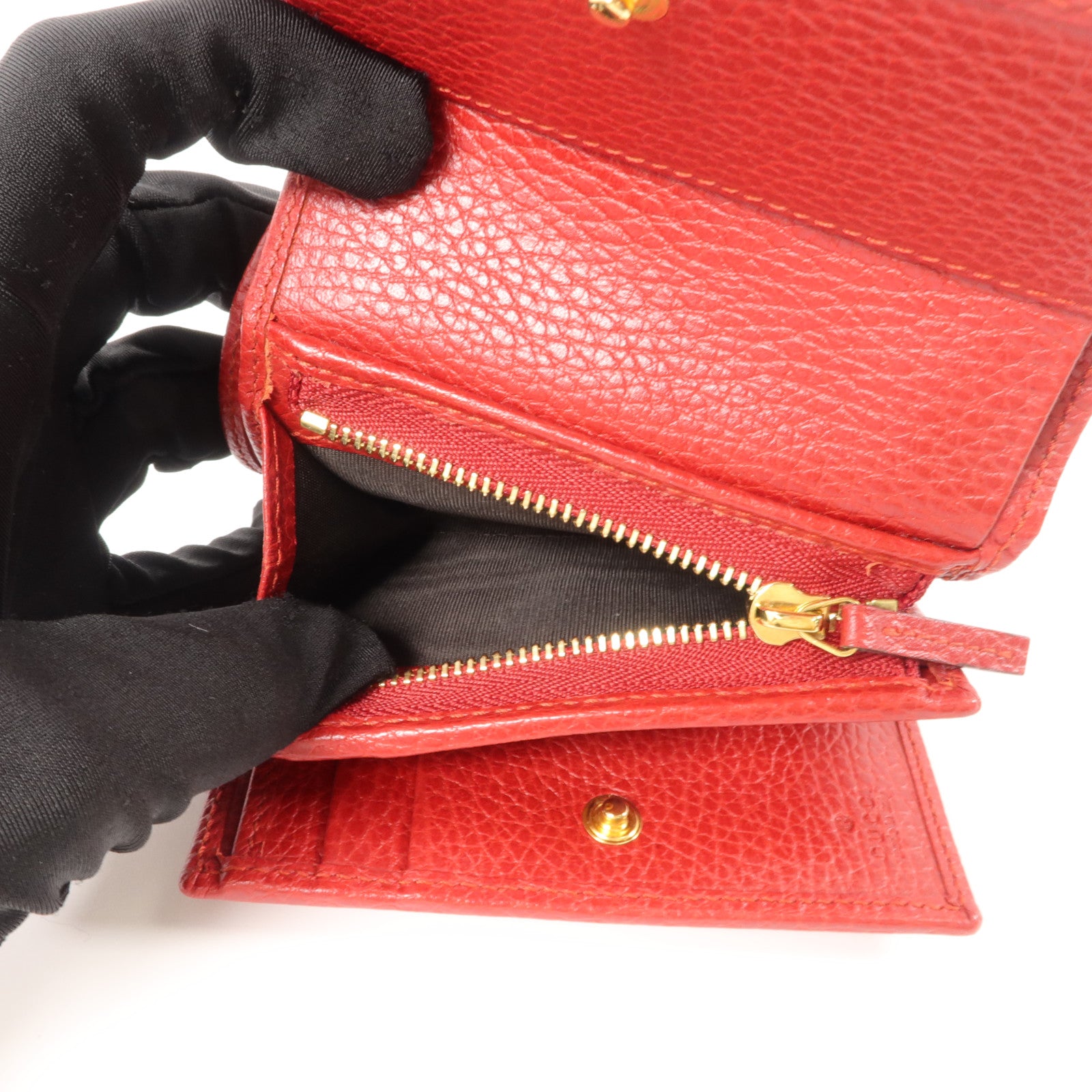 GUCCI 牛皮皮革Marmont Trifold Wallet錢包