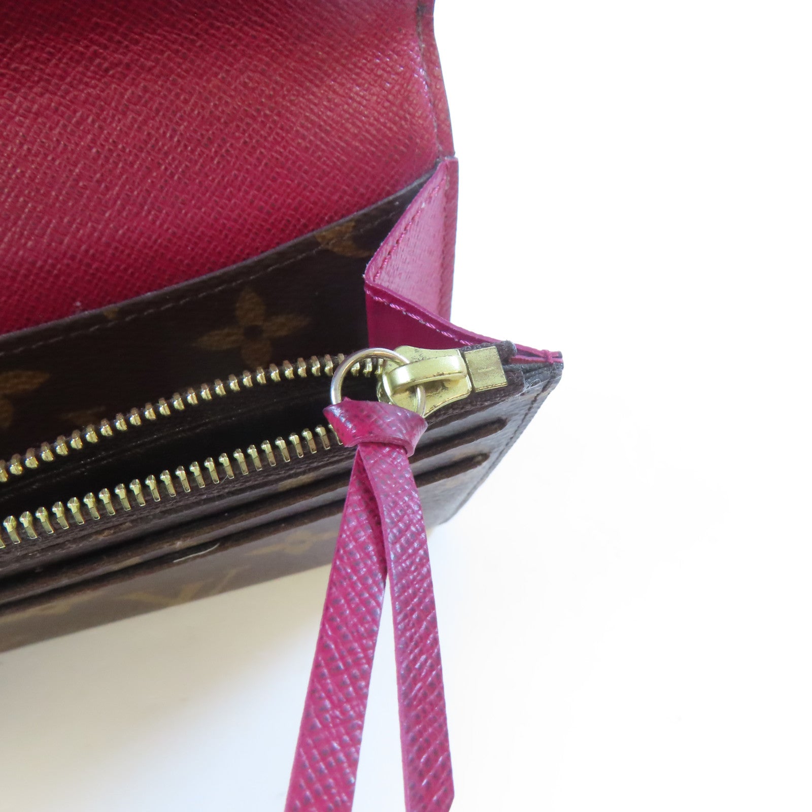 LOUIS VUITTON Monogram Emilie金扣長錢包啡色