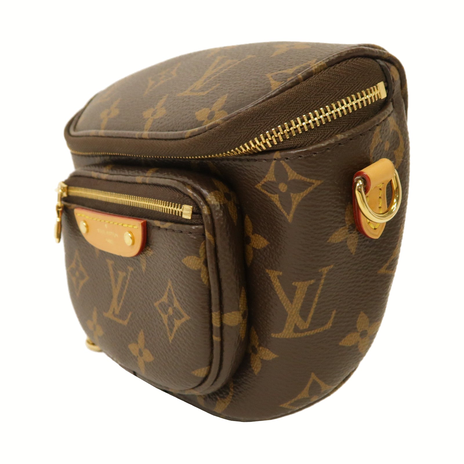 LOUIS VUITTON Monogram Mini Bumbag金扣腰包啡色