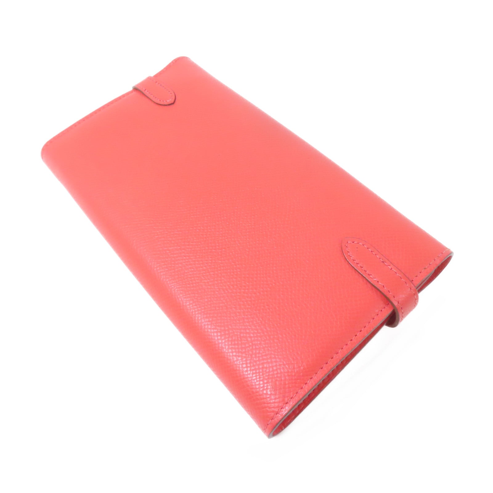 HERMES Epsom皮革Kelly Wallet金扣長錢包Rose Jaipur
