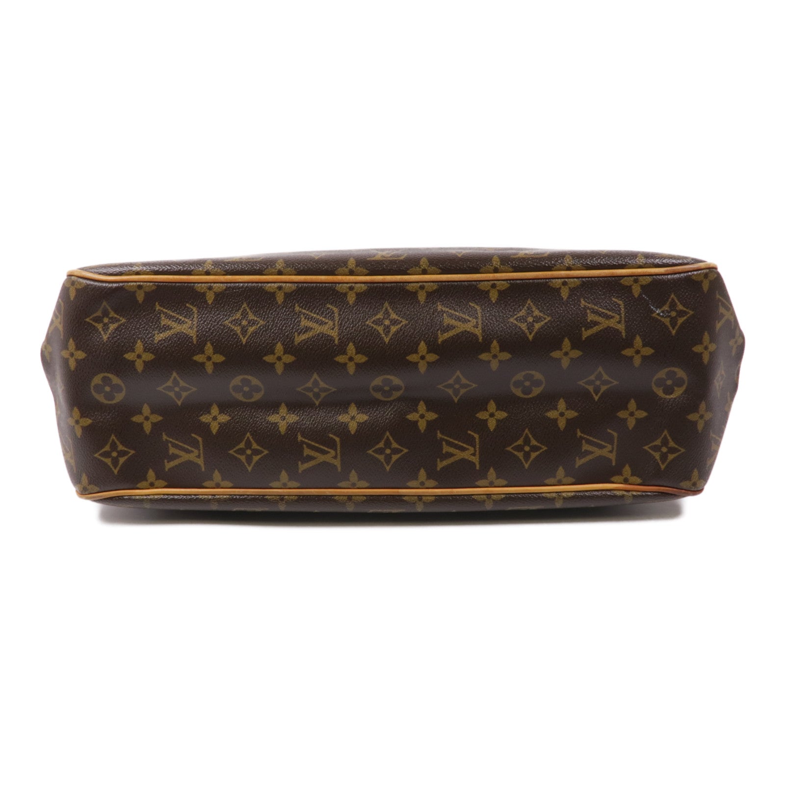 LOUIS VUITTON Monogram Batignolles Horizontal金扣肩背袋棕色