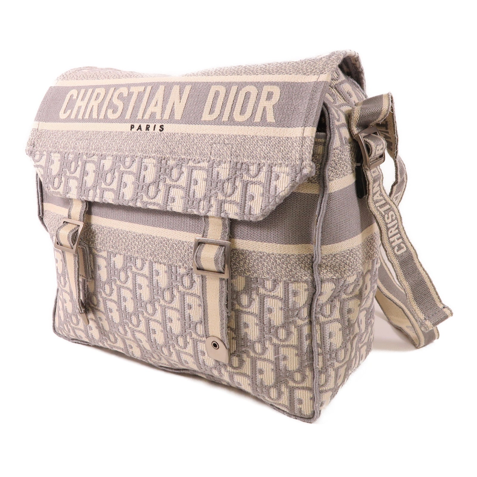 Dior 【激減優惠】帆布Diorcamp銀扣肩背袋