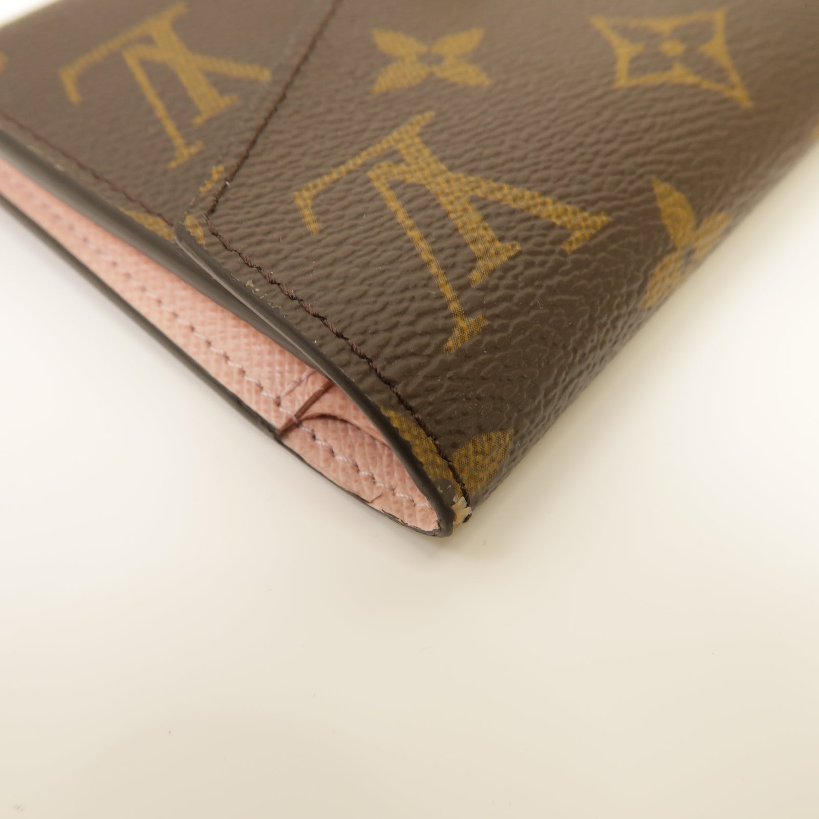 LOUIS VUITTON Monogram Victorine Wallet金扣錢包棕色/粉紅色