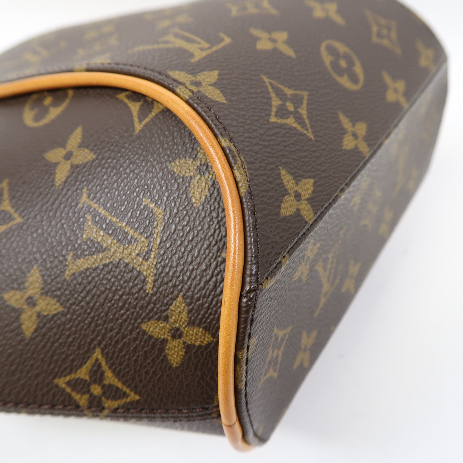 LOUIS VUITTON Monogram Elipse PM金扣手挽袋啡色
