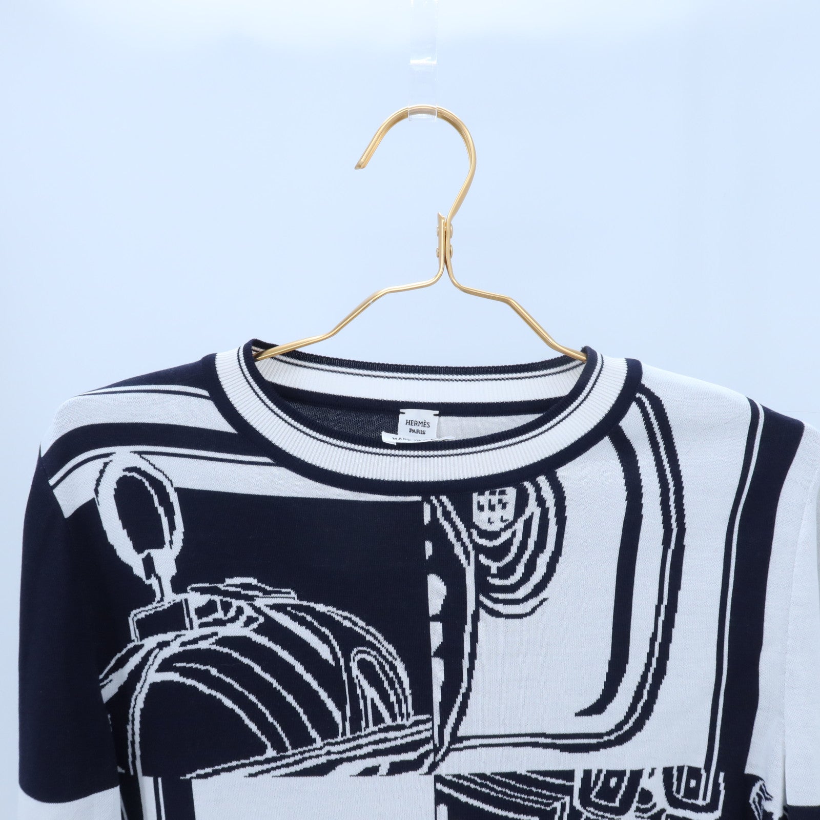 HERMES Silk/Polyamide En Desordre Finesse針織