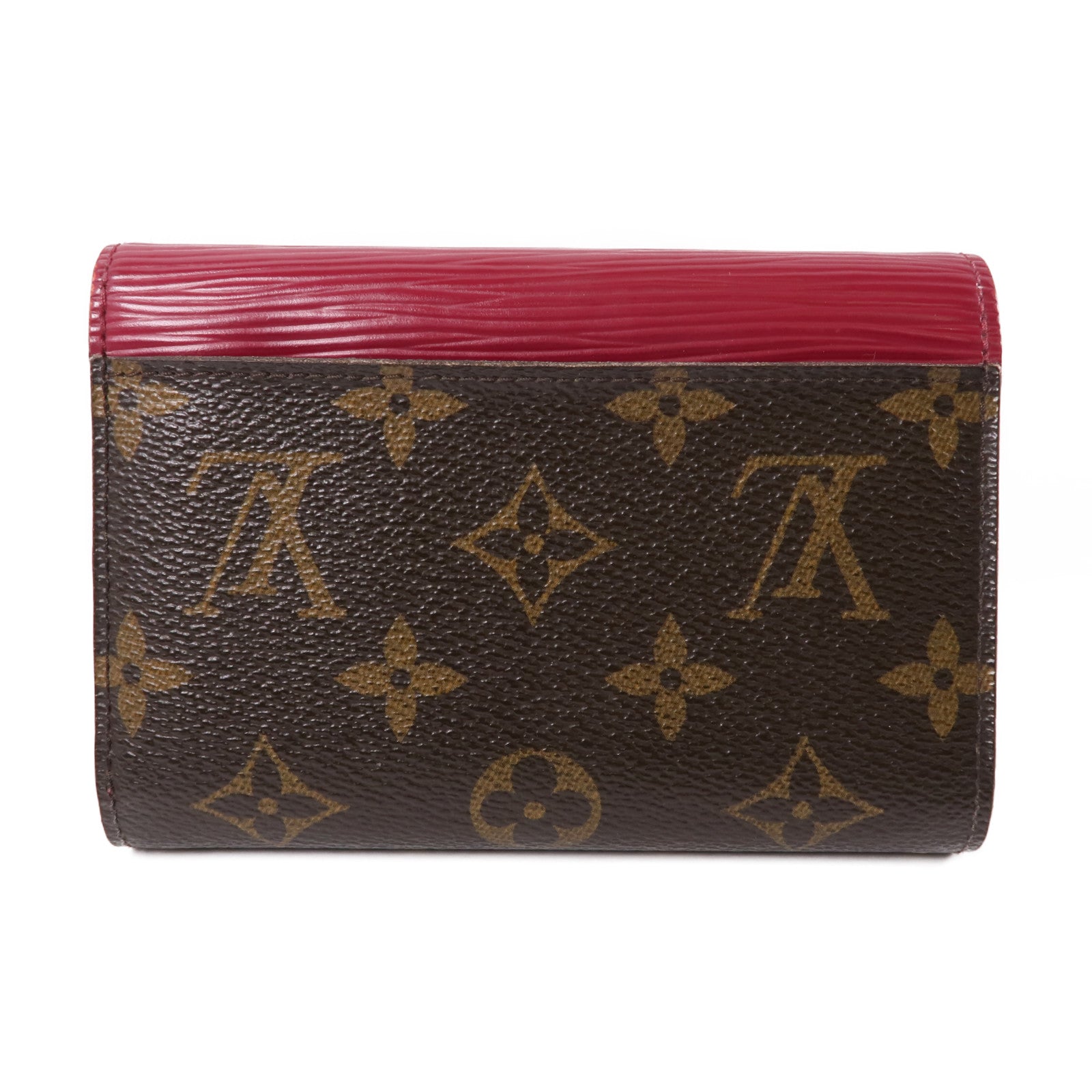 LOUIS VUITTON Epi/Monogram Wallet銀扣錢包棕色/棕色