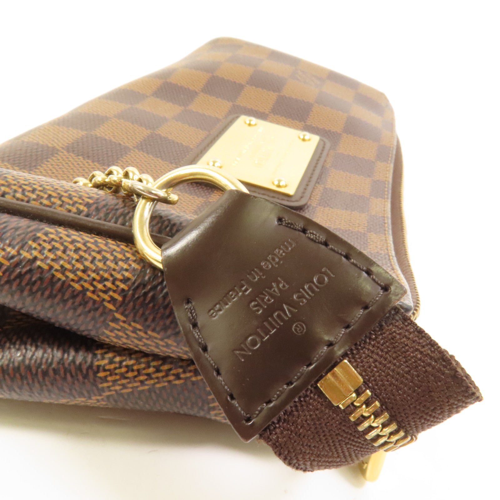 LOUIS VUITTON Damier Eva金扣手挽肩背兩用袋棕色