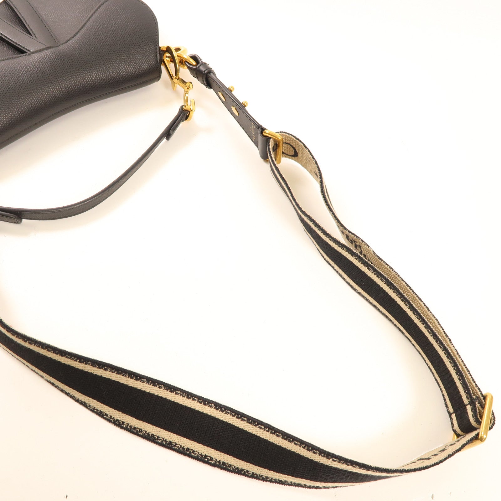 Dior 牛皮皮革Saddle Mini金扣手挽肩背兩用袋