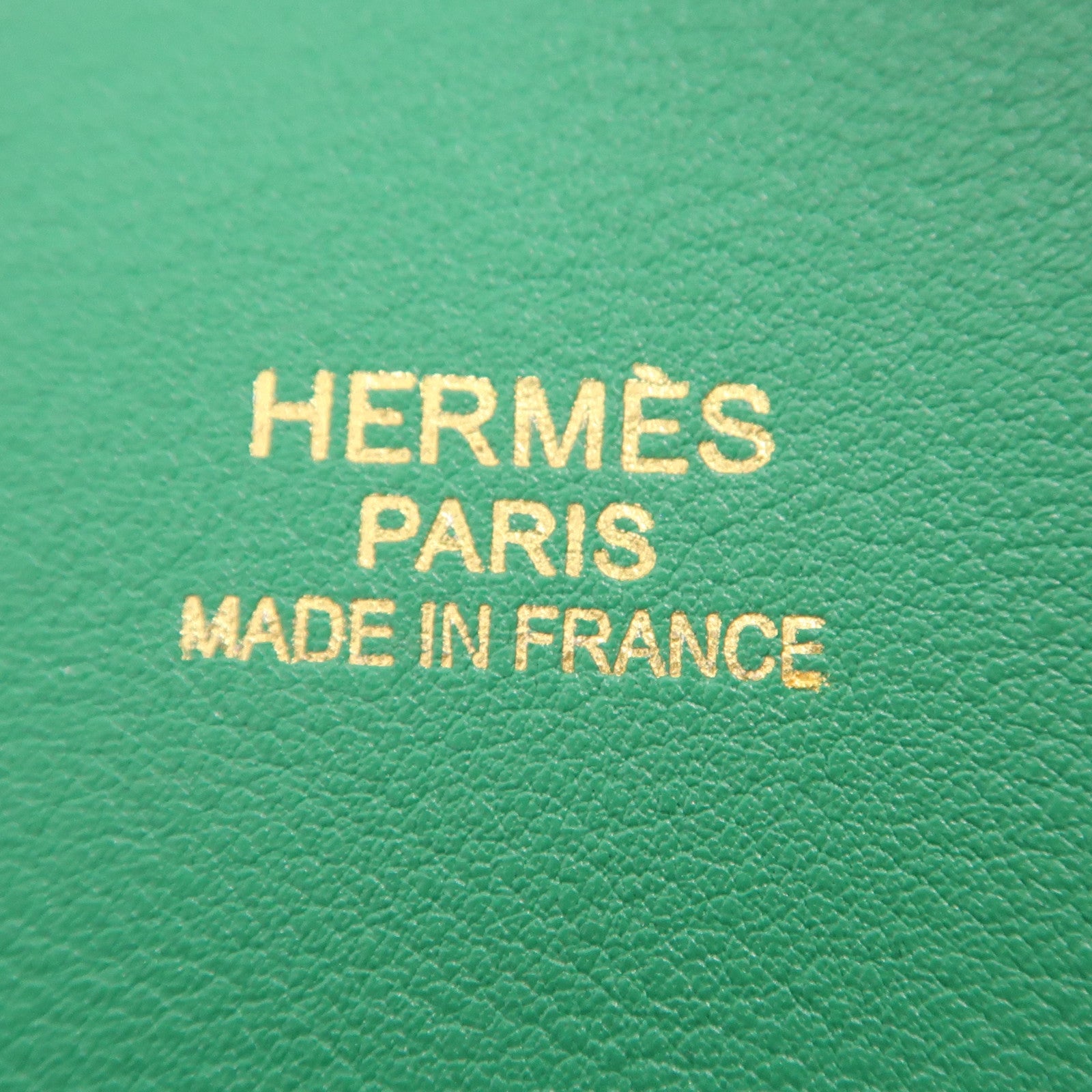 HERMES Swift皮革Double Sens 28肩背袋/手挽袋Bambou/Vert Anglais/Gris Perle