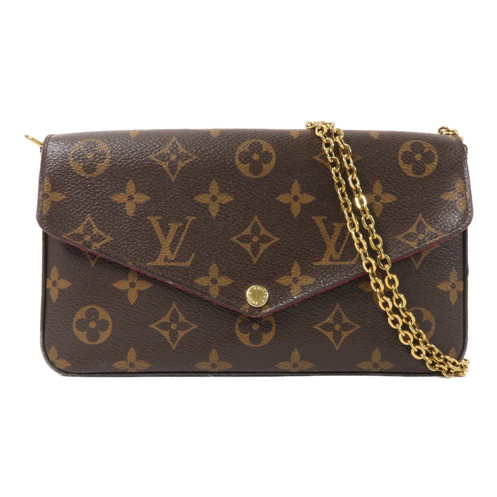 LOUIS VUITTON Monogram Felicie Pochette鏈帶肩背袋