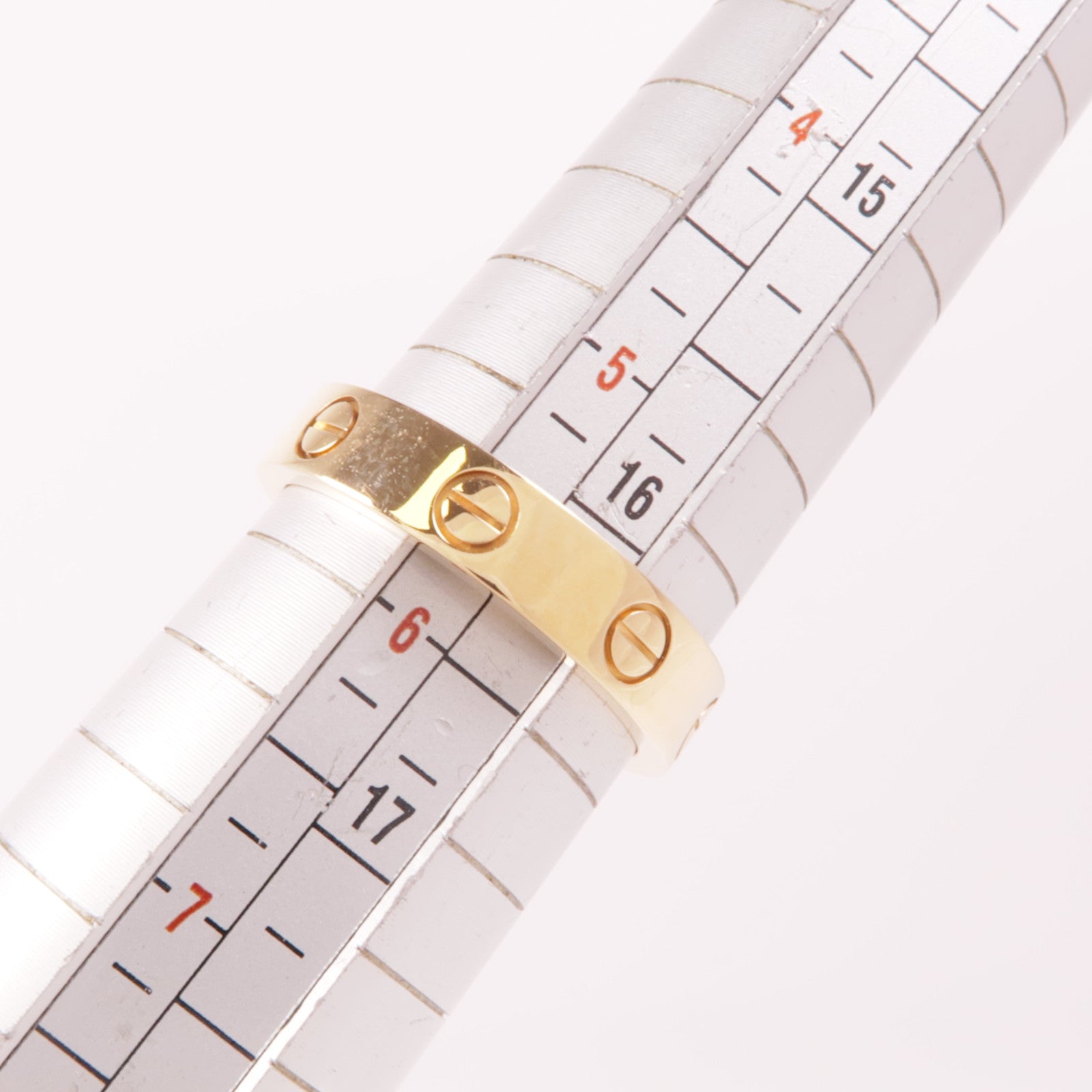 CARTIER 18K玫瑰金Love Ring鑽石戒指Cartier#51/US#5.75