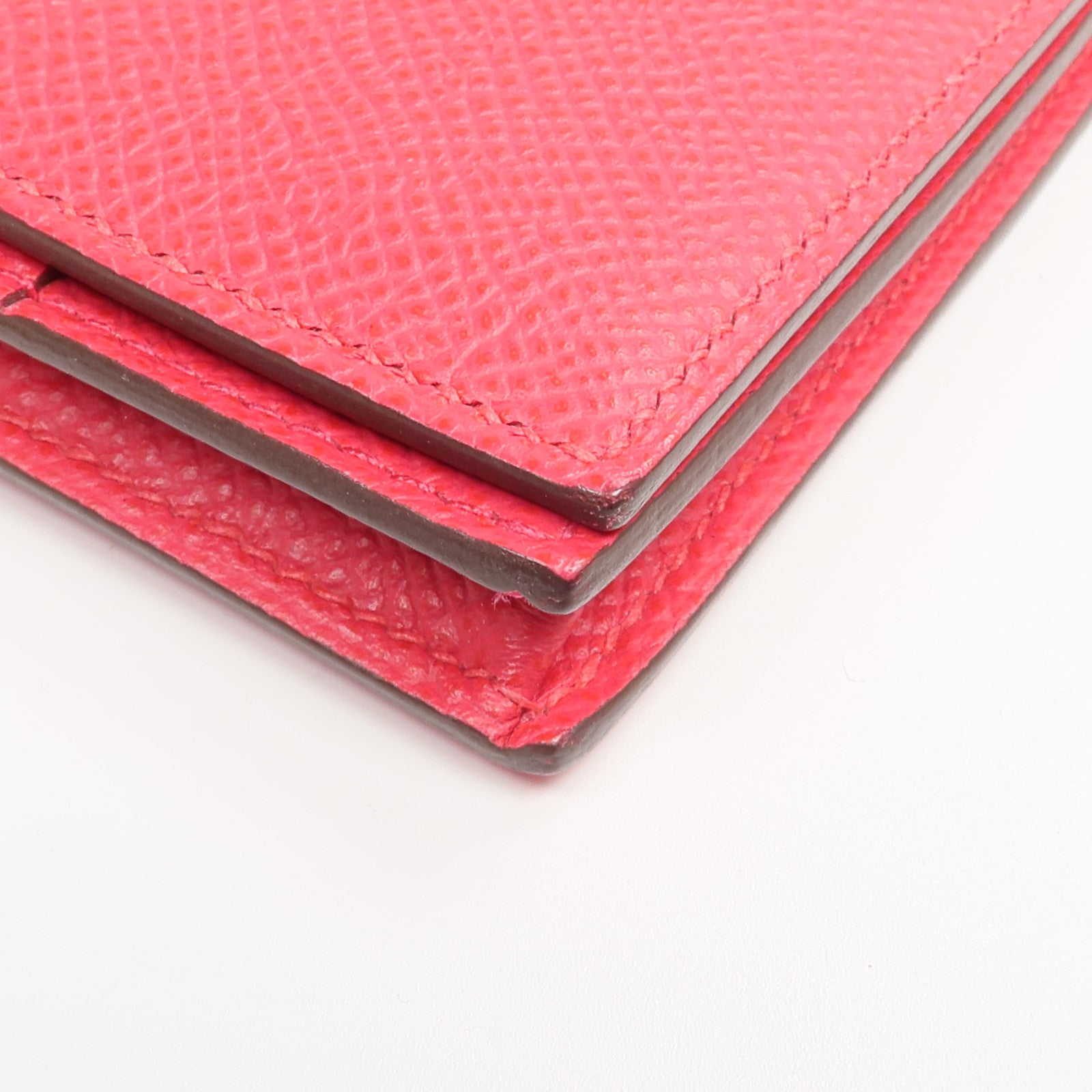 HERMES Epsom皮革Bearn Wallet長錢包Framboise
