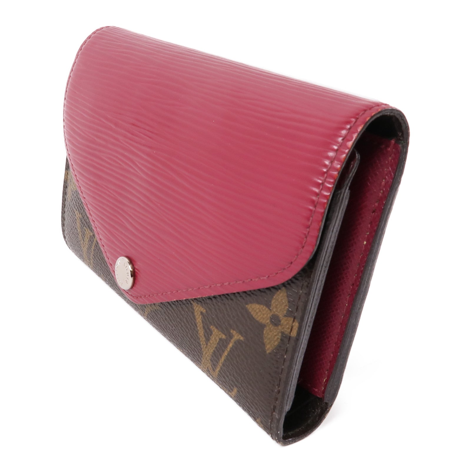 LOUIS VUITTON Epi/Monogram Wallet銀扣錢包棕色/棕色