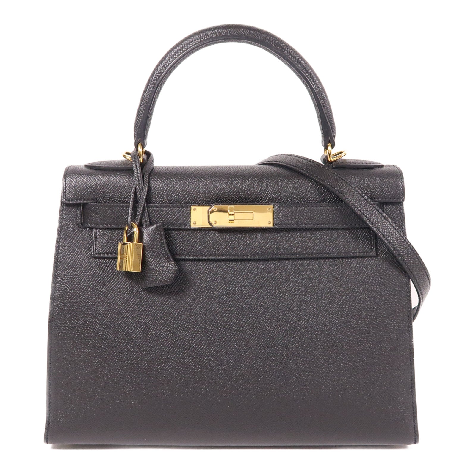 HERMES 【激減優惠】Epsom皮革Kelly 28金扣手挽肩背兩用袋