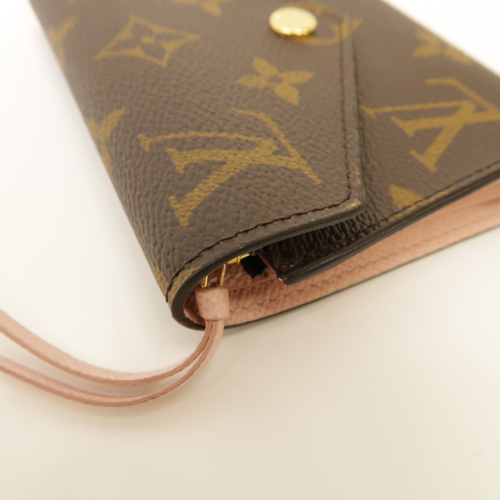 LOUIS VUITTON Monogram Victorine Wallet金扣錢包棕色/粉紅色