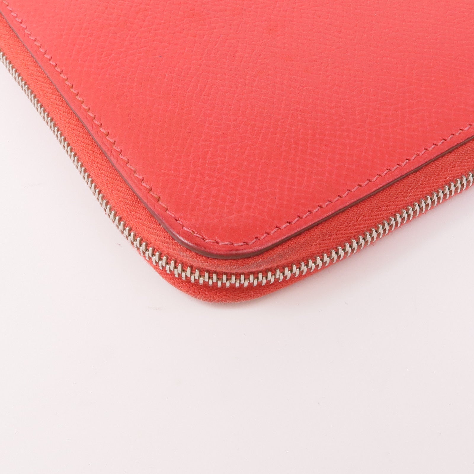 HERMES Epsom皮革Silk'In Long Wallet銀扣長錢包