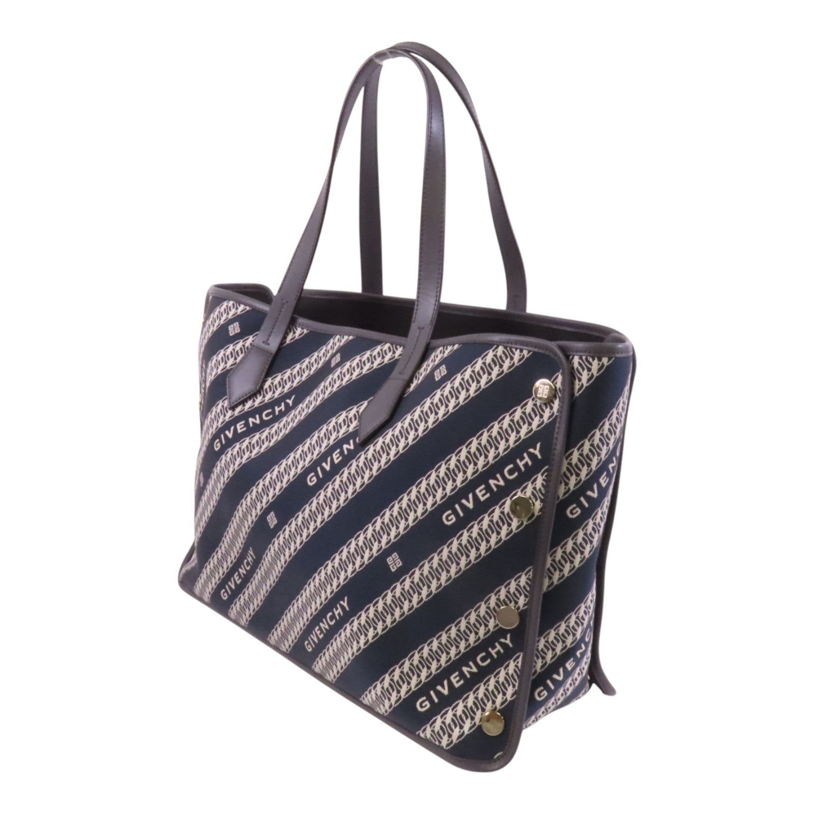 GIVENCHY 帆布Bond Chain Tote Bag銀扣肩背愛