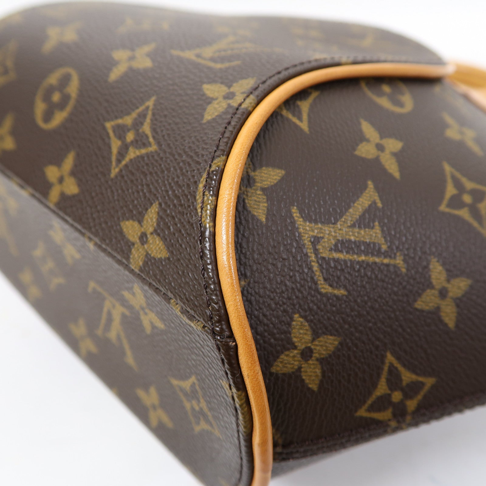 LOUIS VUITTON Monogram Elipse PM金扣手挽袋啡色