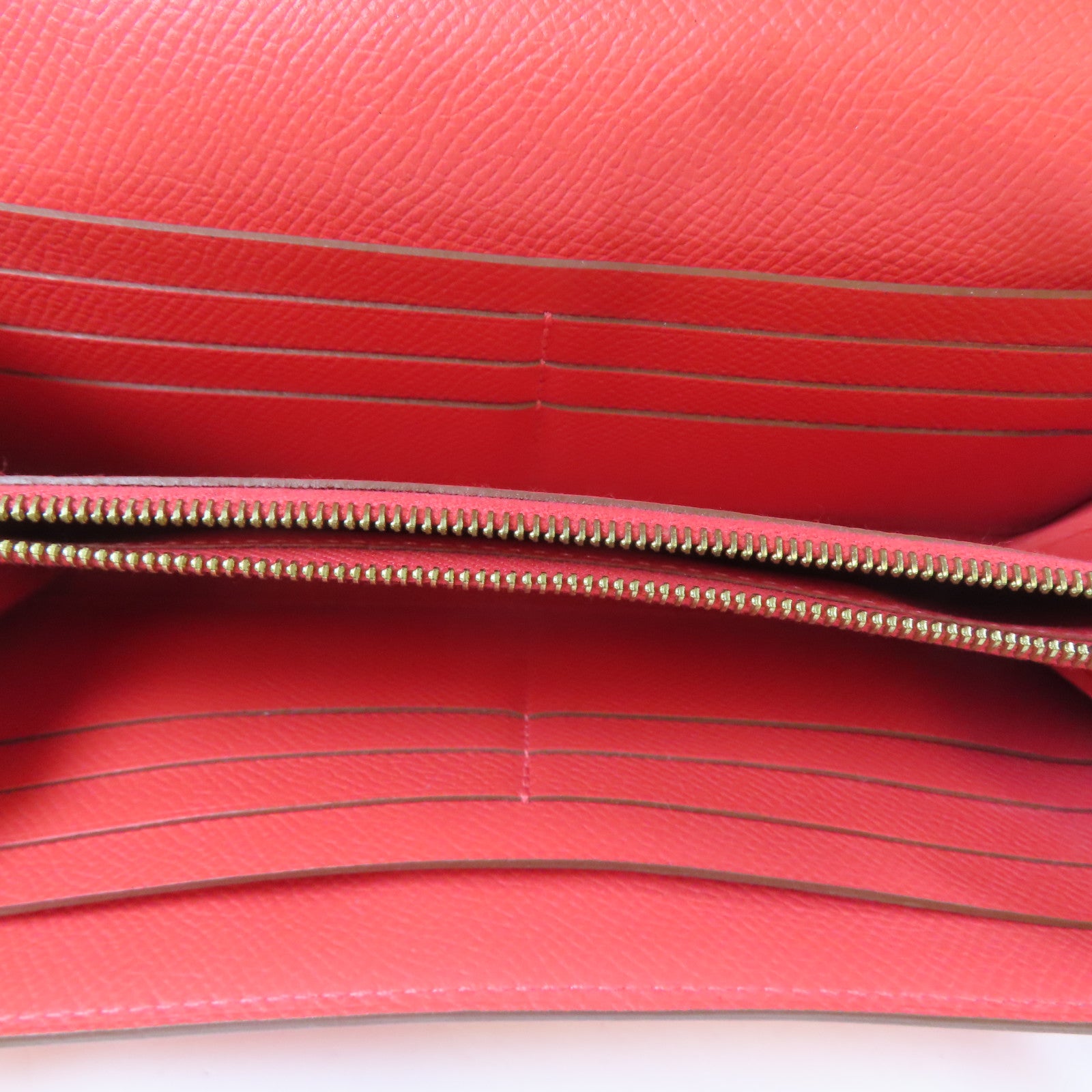 HERMES Epsom皮革Kelly Wallet金扣長錢包Rose Jaipur