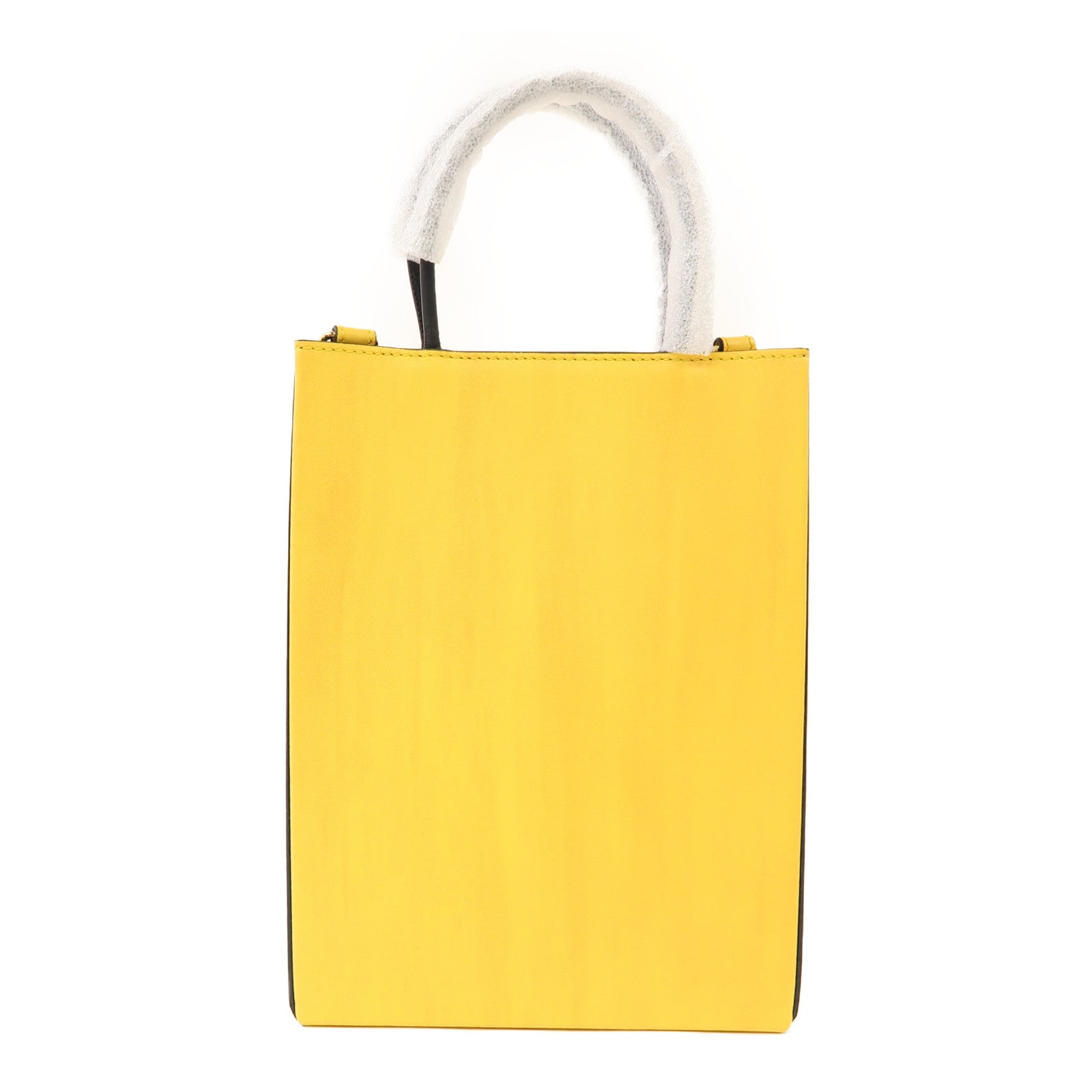 FENDI 皮革2 Way Shoulder金扣手挽肩背兩用袋黃色