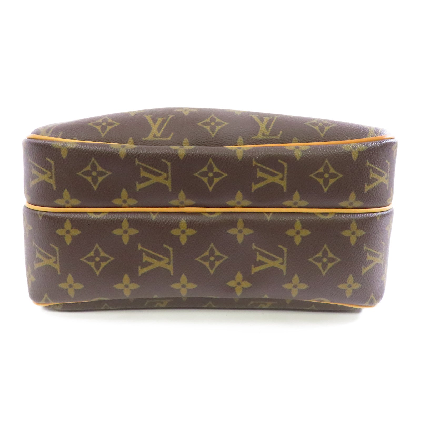 LOUIS VUITTON Monogram Reporter PM金扣肩背袋棕色