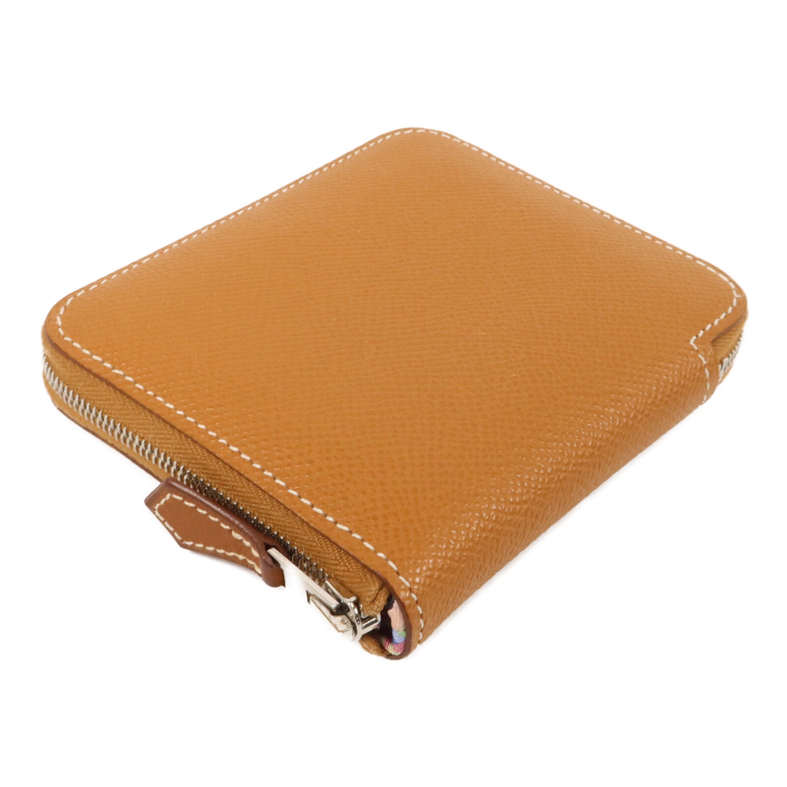 HERMES Epsom皮革Silk'In Compact Wallet錢包Gold