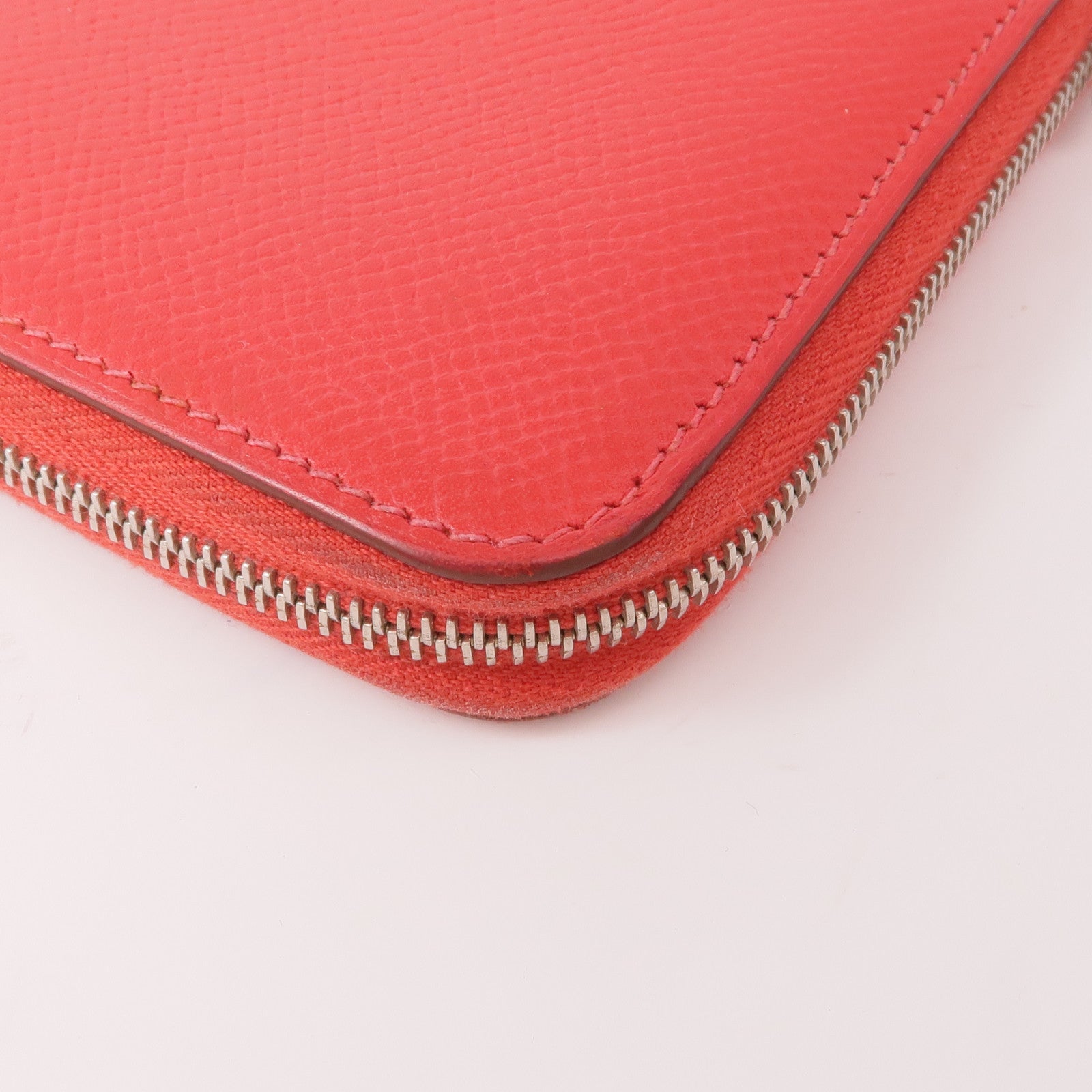 HERMES Epsom皮革Silk'In Long Wallet銀扣長錢包