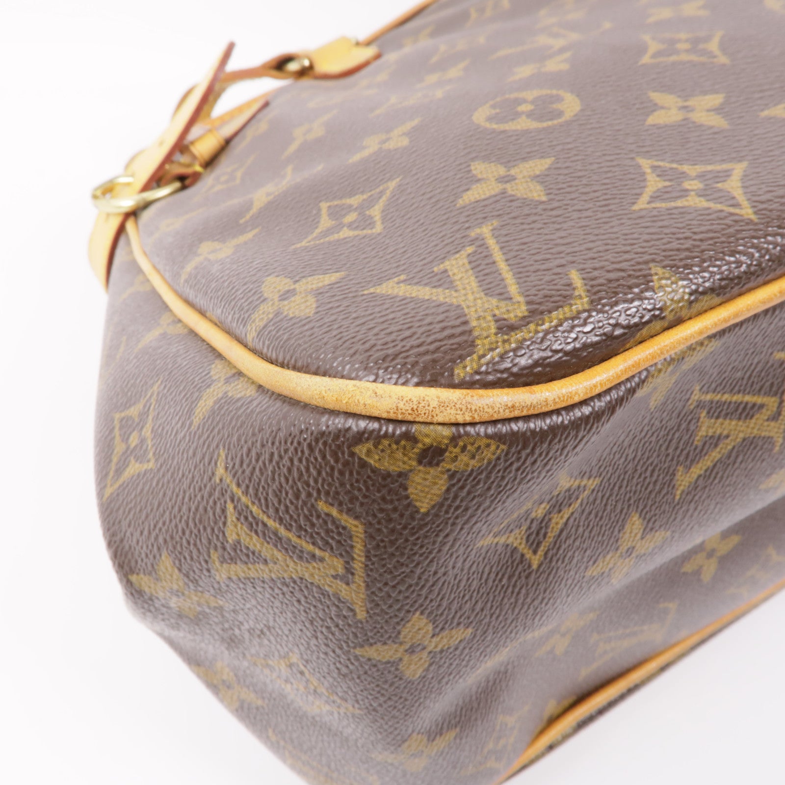LOUIS VUITTON Monogram Batignolles Horizontal金扣肩背袋棕色