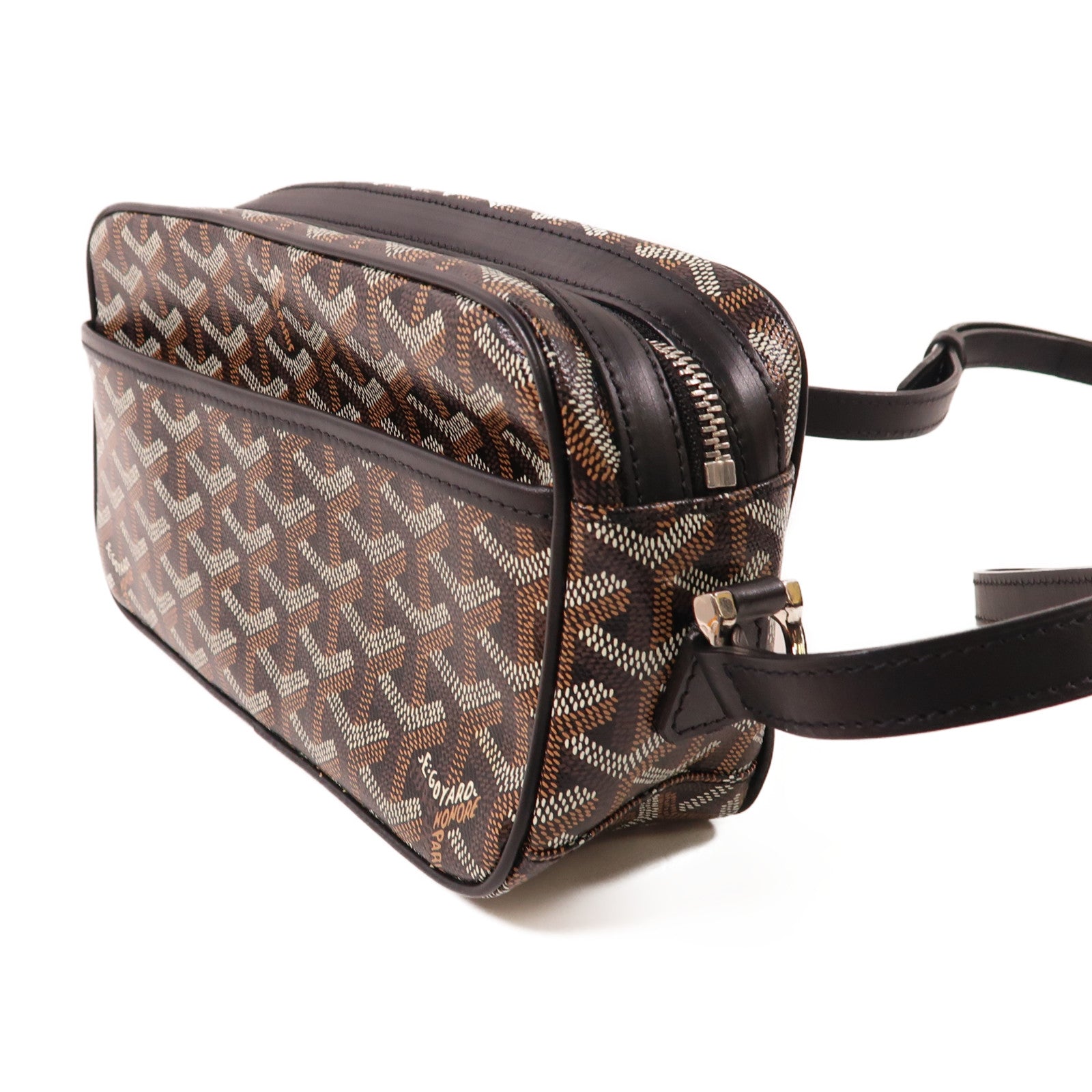 GOYARD 塗層帆布Cap Vert PM銀扣肩背袋