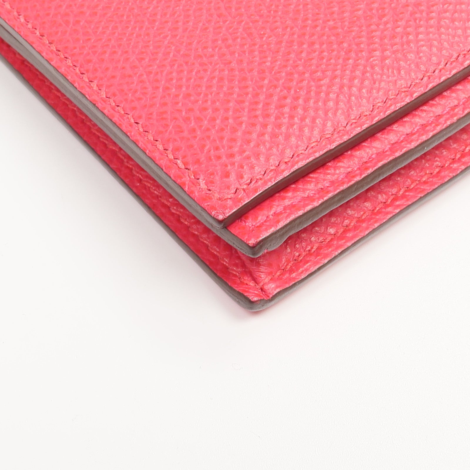 HERMES Epsom皮革Bearn Wallet長錢包Framboise