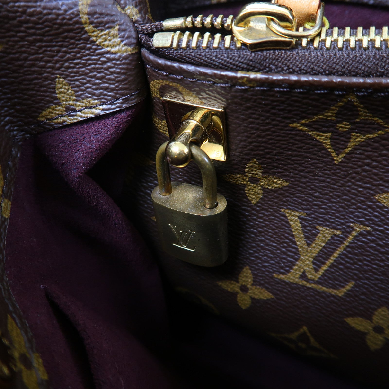 LOUIS VUITTON Monogram Montaigne BB金扣手挽肩背兩用袋啡色