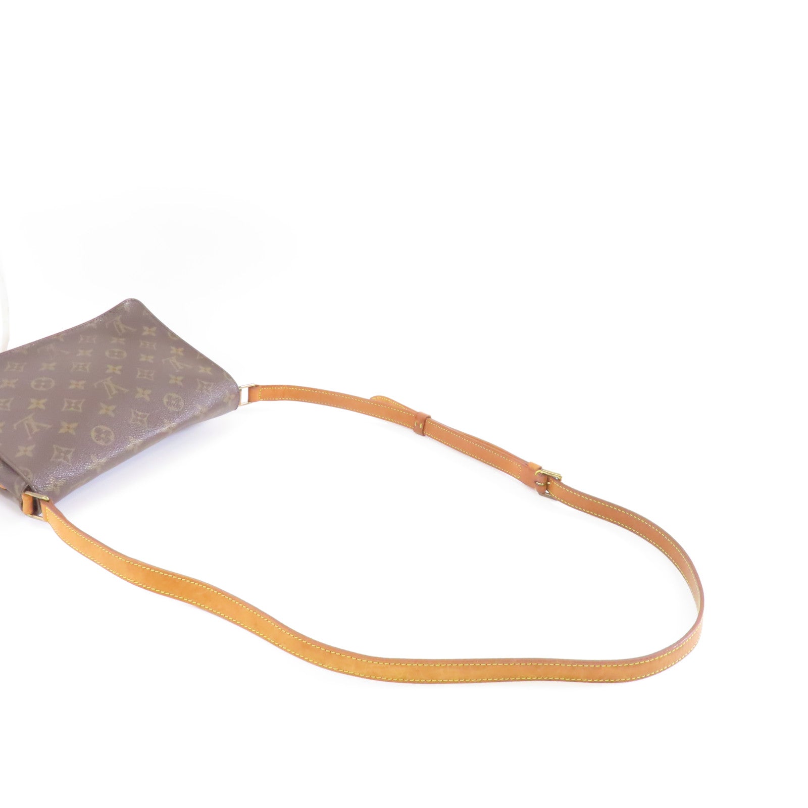 LOUIS VUITTON Monogram Musette Tango金扣肩背袋啡色