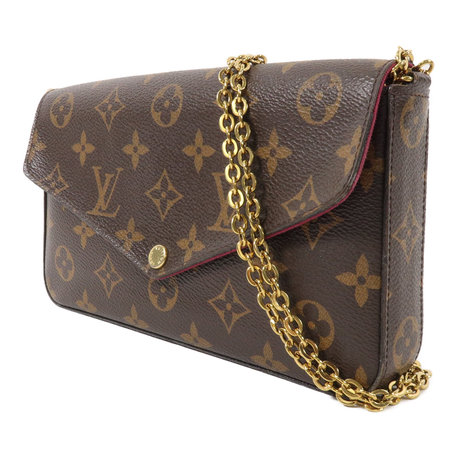 LOUIS VUITTON Monogram Felicie Pochette鏈帶肩背袋