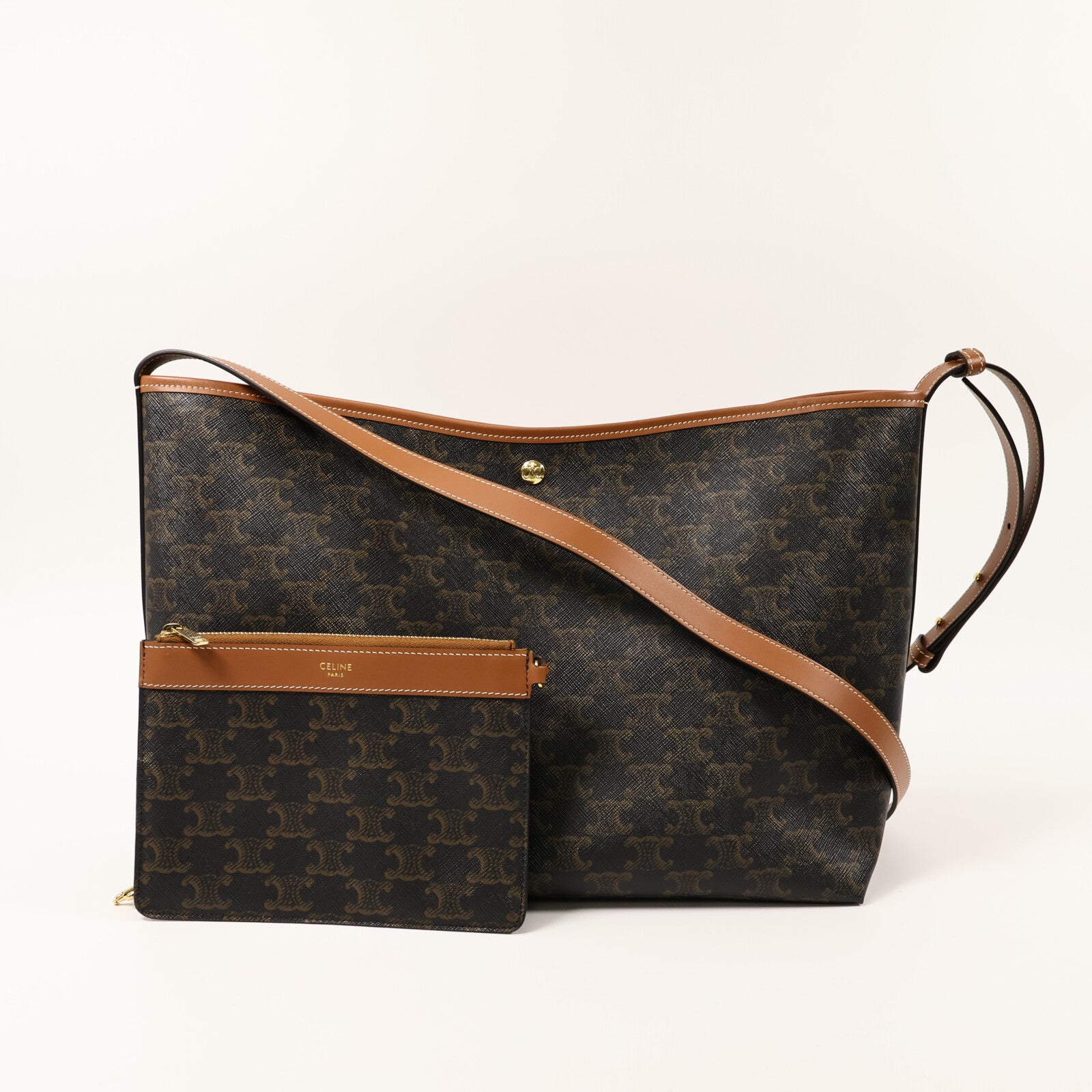 CELINE 塗層帆布Soft Shopper肩背袋