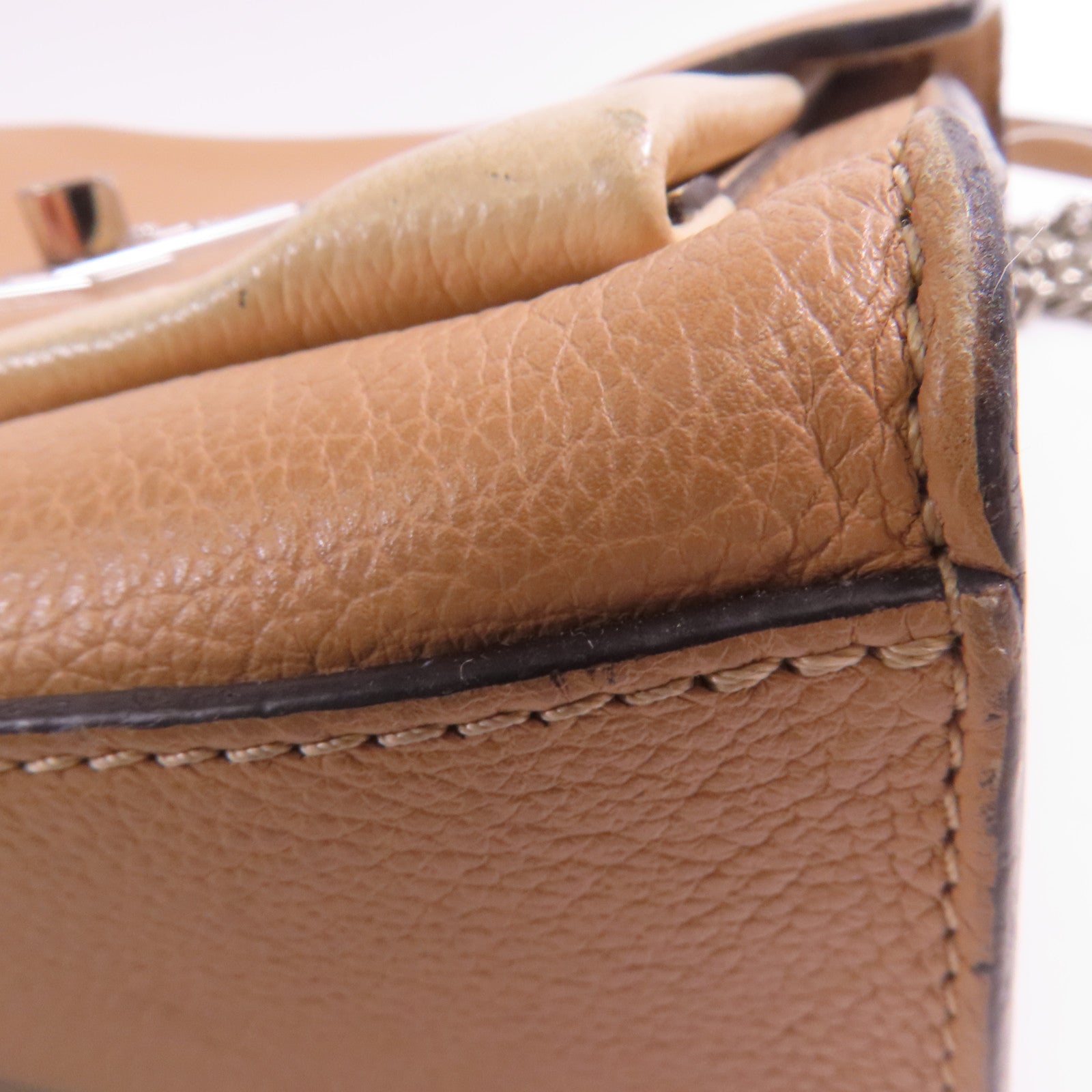 LOUIS VUITTON 牛皮皮革MyLockme BB銀扣鏈帶肩背袋