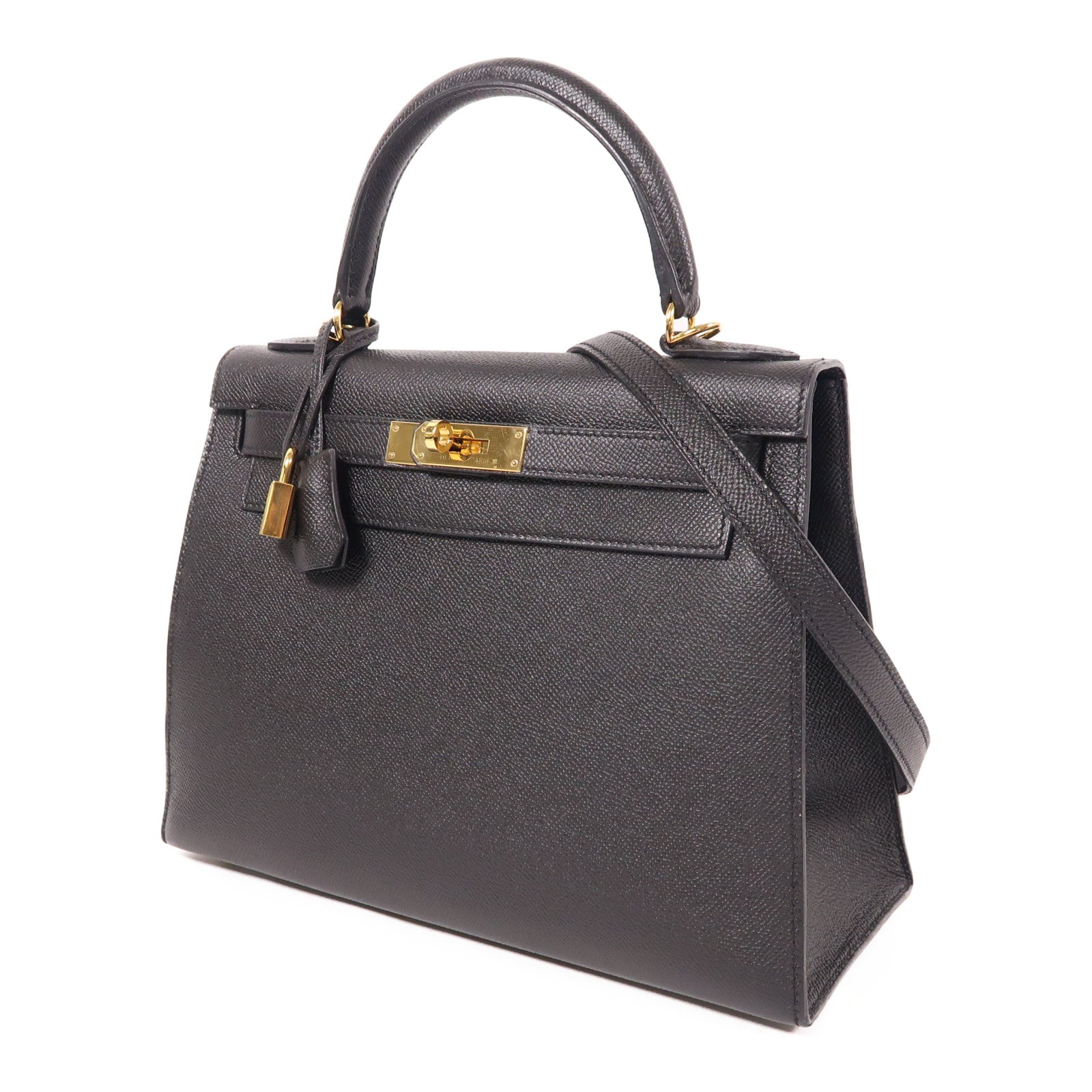 HERMES 【激減優惠】Epsom皮革Kelly 28金扣手挽肩背兩用袋