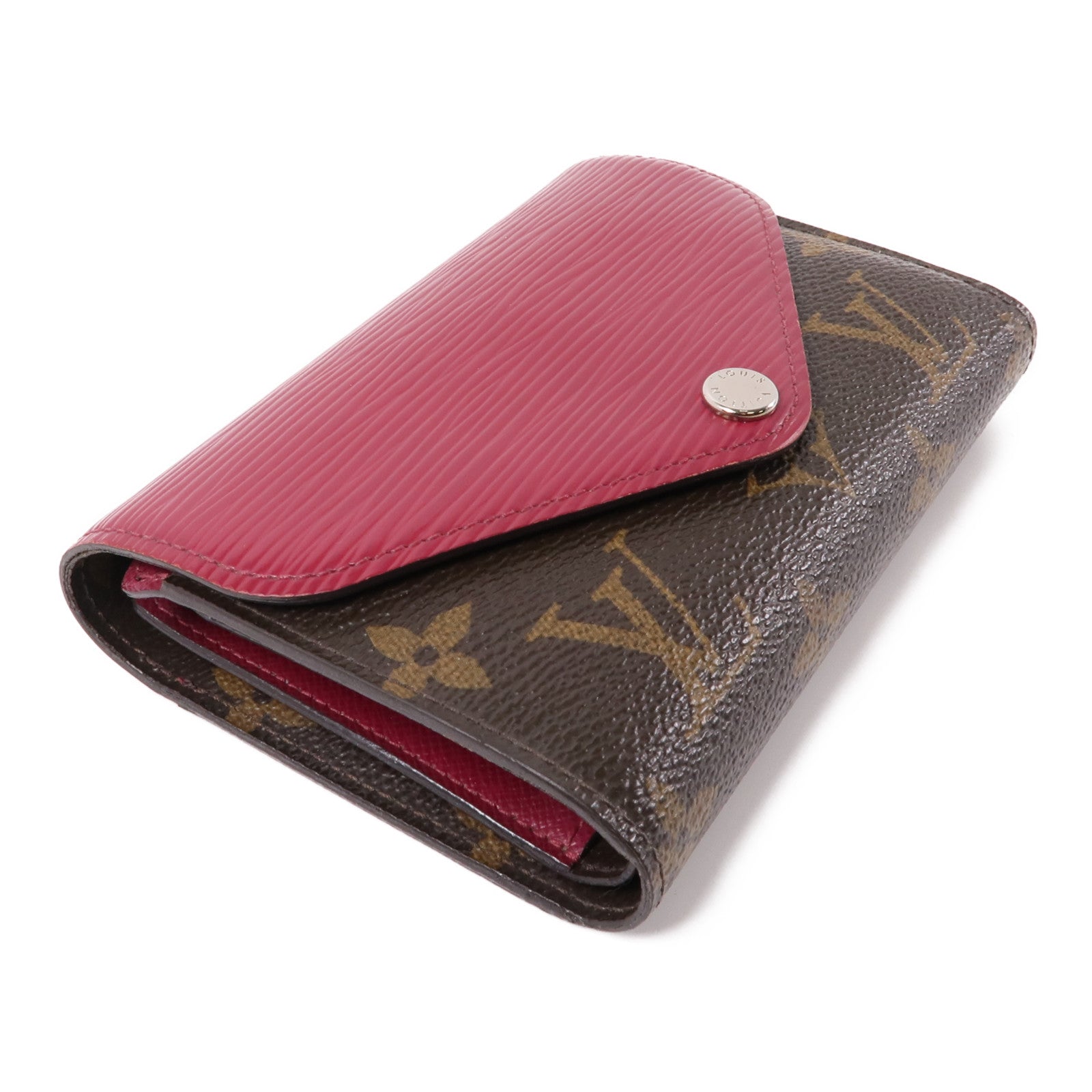 LOUIS VUITTON Epi/Monogram Wallet銀扣錢包棕色/棕色
