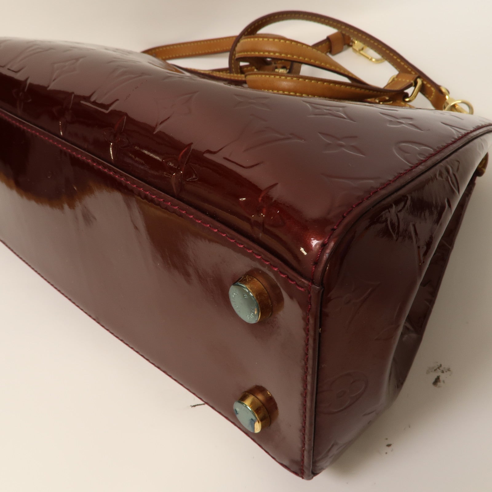 LOUIS VUITTON 【激減優惠】Vernis Blair GM金扣手挽肩背兩用袋酒紅色