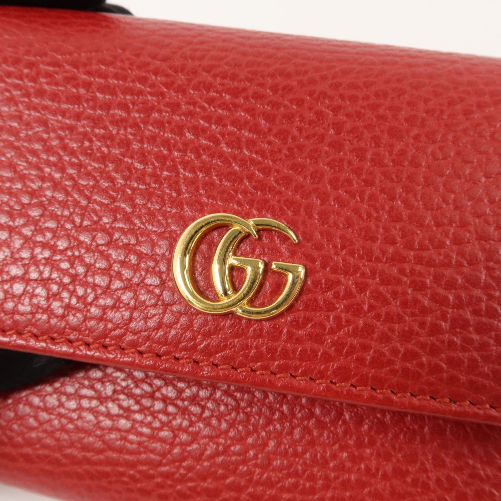 GUCCI 牛皮皮革Marmont Trifold Wallet錢包