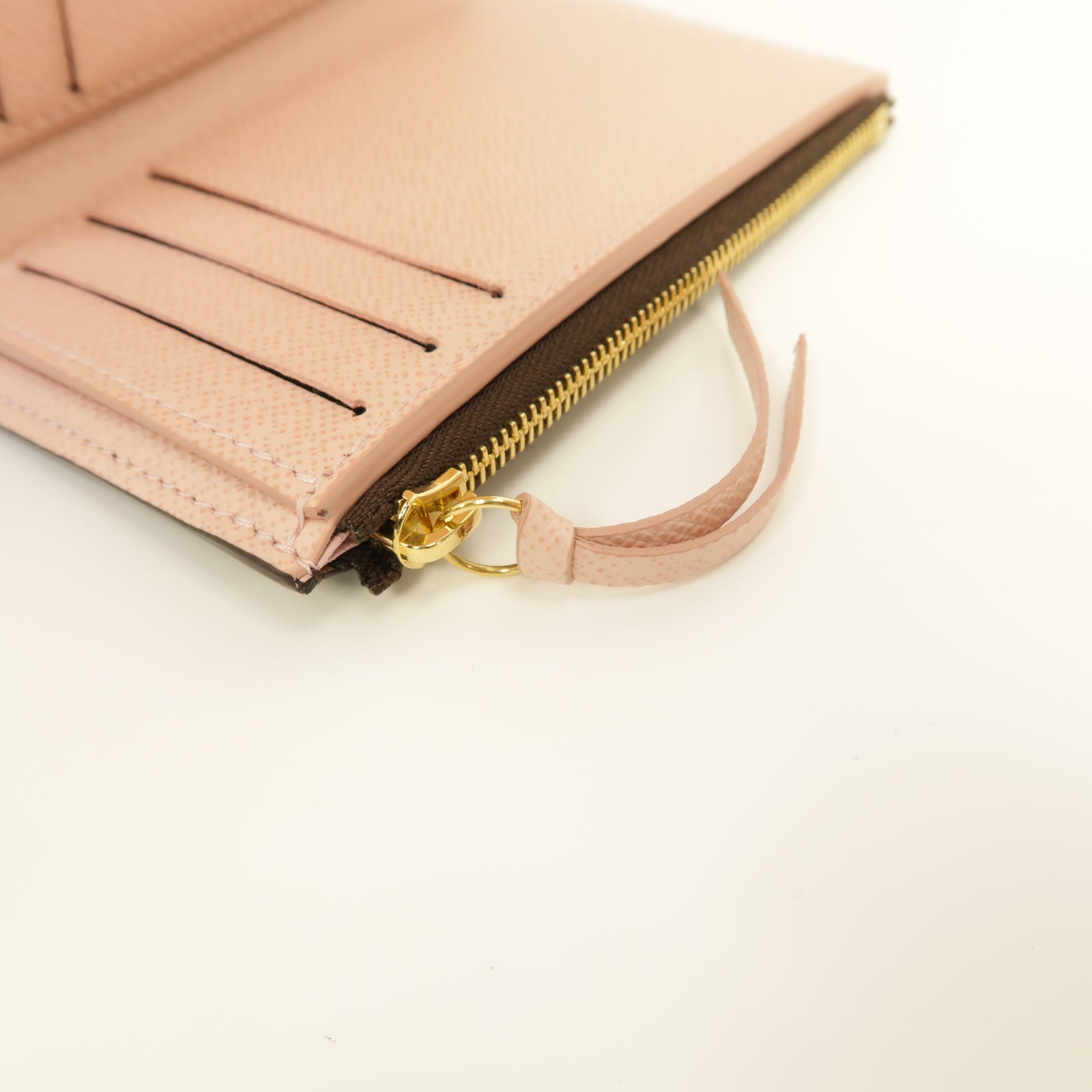 LOUIS VUITTON Monogram Victorine Wallet金扣錢包棕色/粉紅色