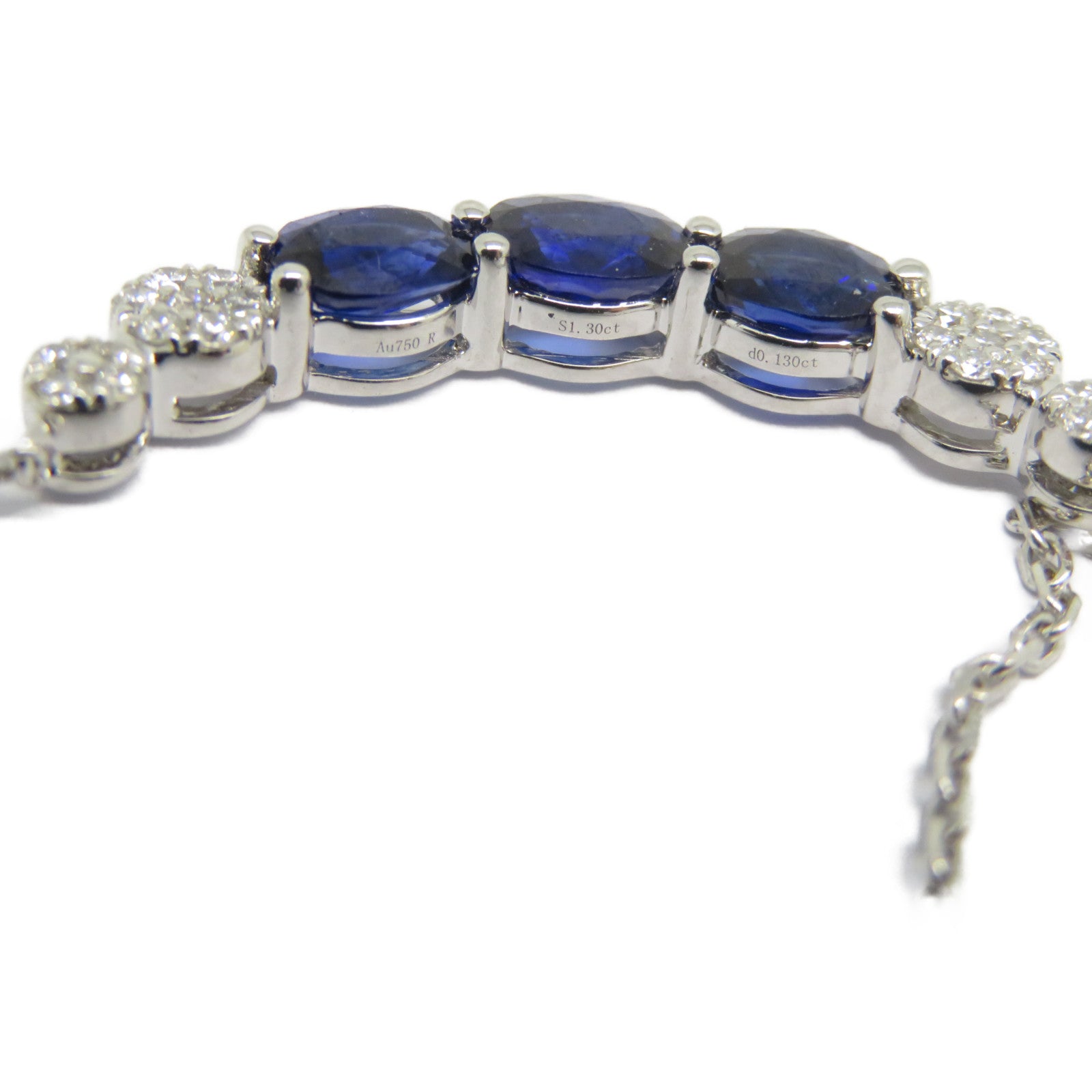 JEWELRY 【激減優惠】18K白金Sapphire Necklace 1.300ct藍寶石/0.132ct鑽石項鍊