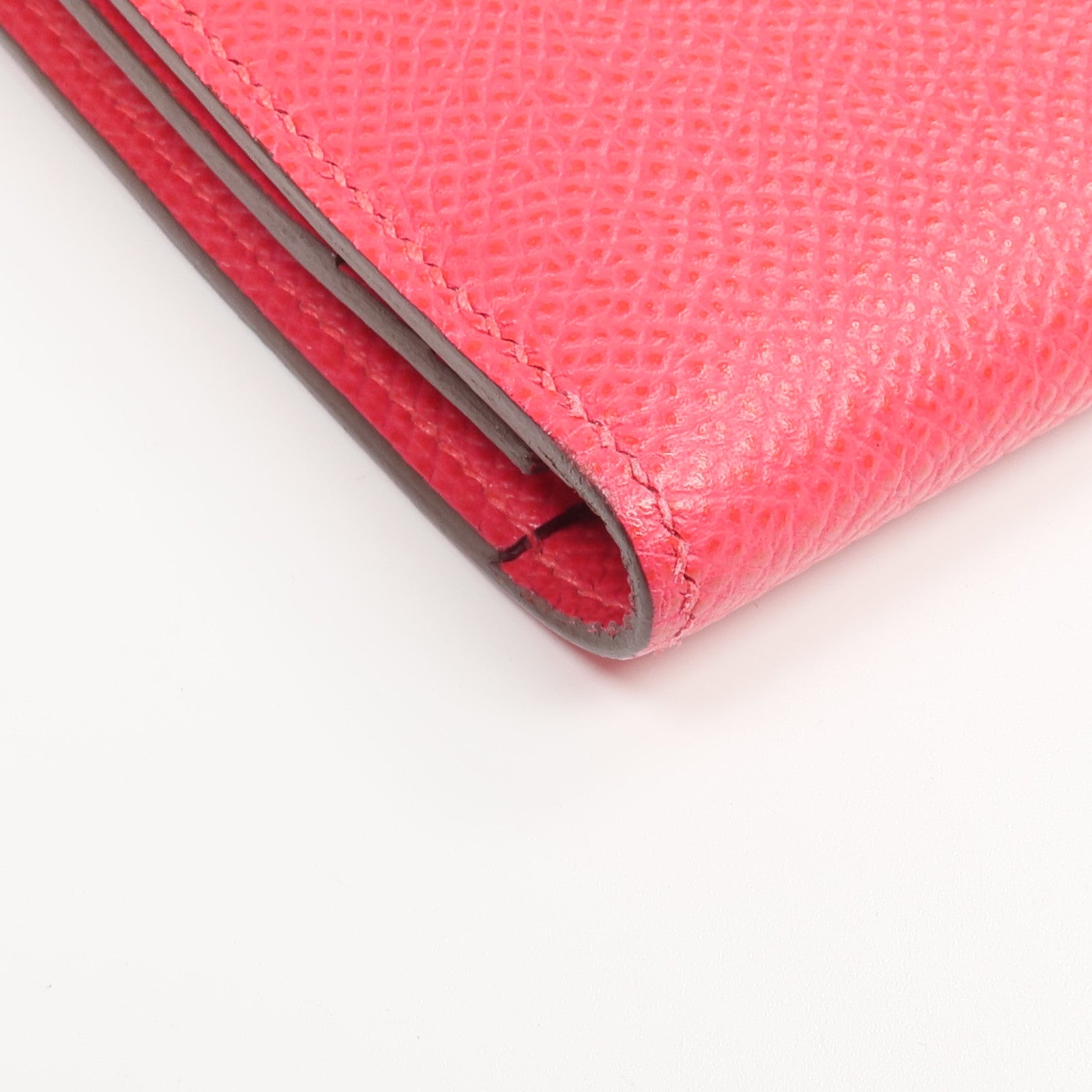HERMES Epsom皮革Bearn Wallet長錢包Framboise