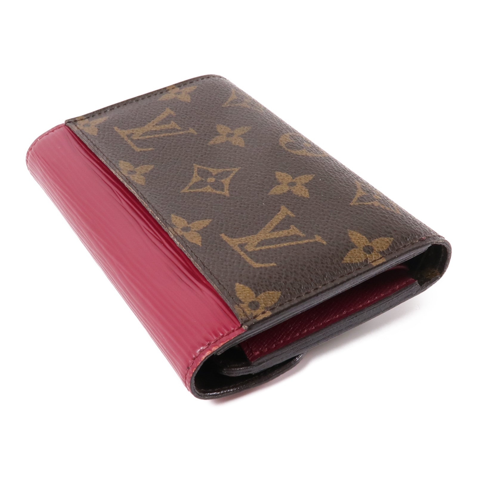 LOUIS VUITTON Epi/Monogram Wallet銀扣錢包棕色/棕色