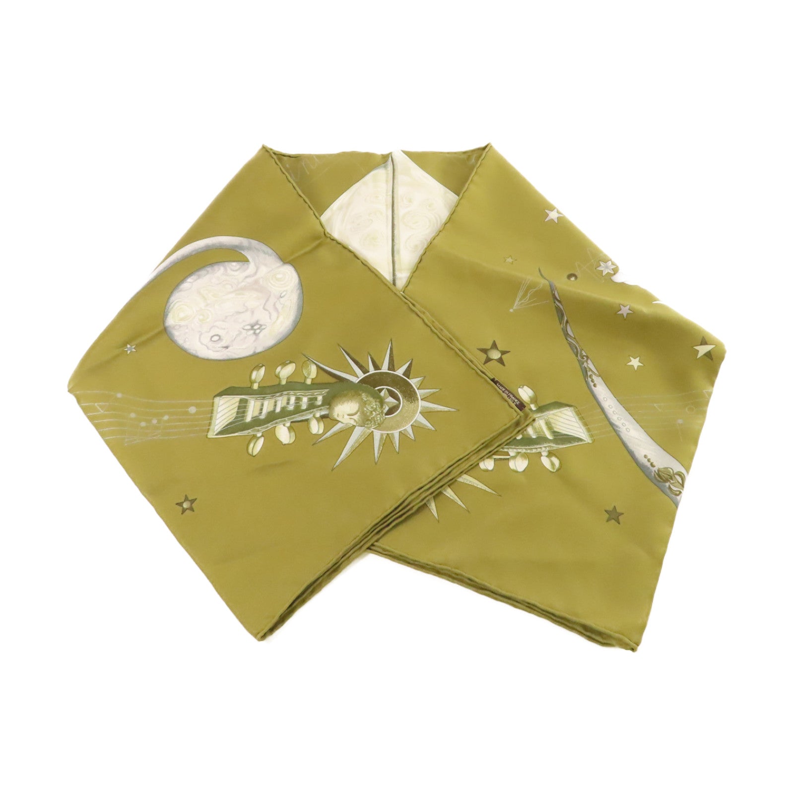HERMES 【激減優惠】絲質90x90 Scarf絲巾軍綠色/彩色