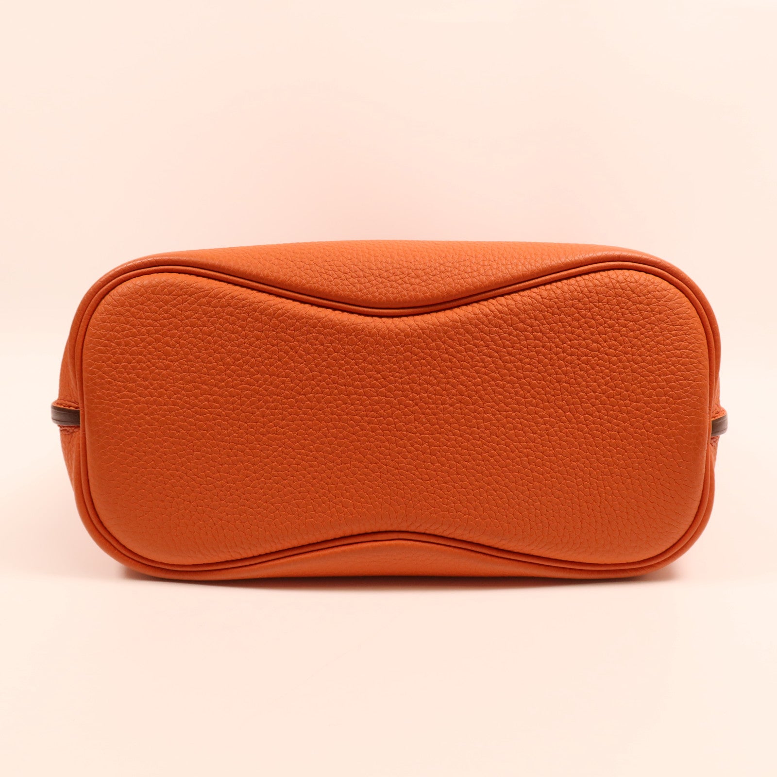 HERMES Togo皮革So Kelly 26銀扣肩背袋Feu