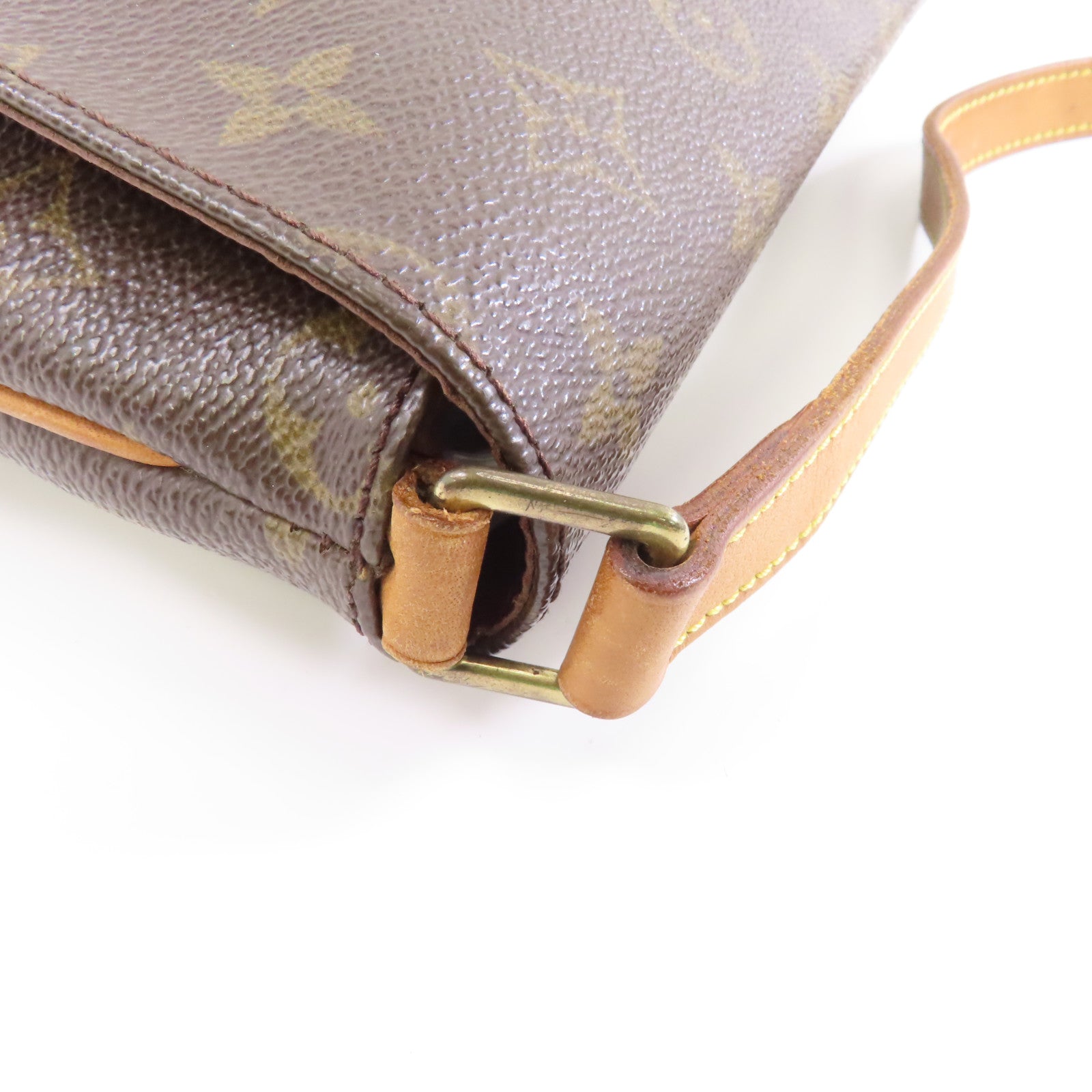 LOUIS VUITTON Monogram Musette Tango金扣肩背袋啡色