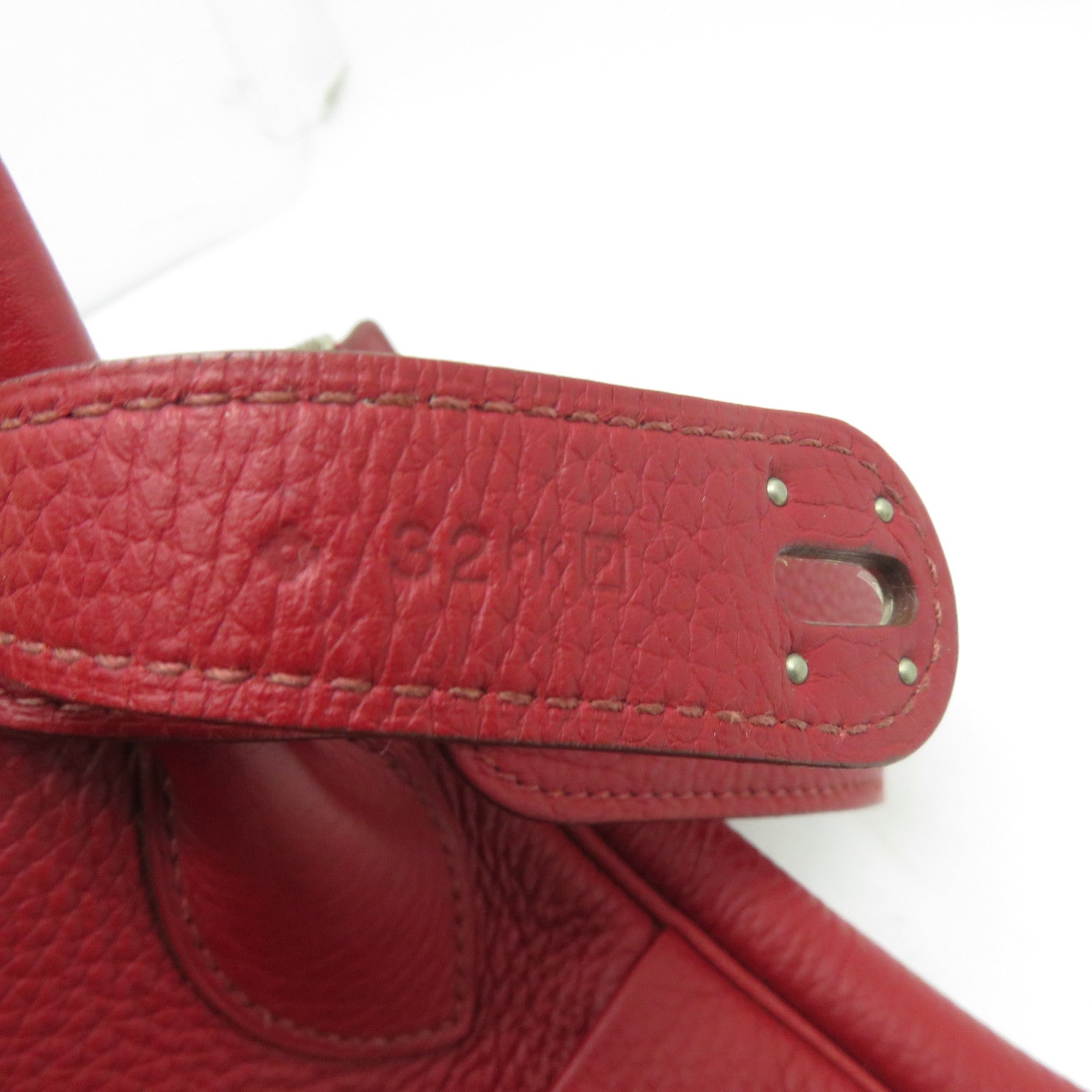 HERMES 【激減優惠】Clemence皮革Lindy 34銀扣手挽肩背兩用袋法拉利紅色